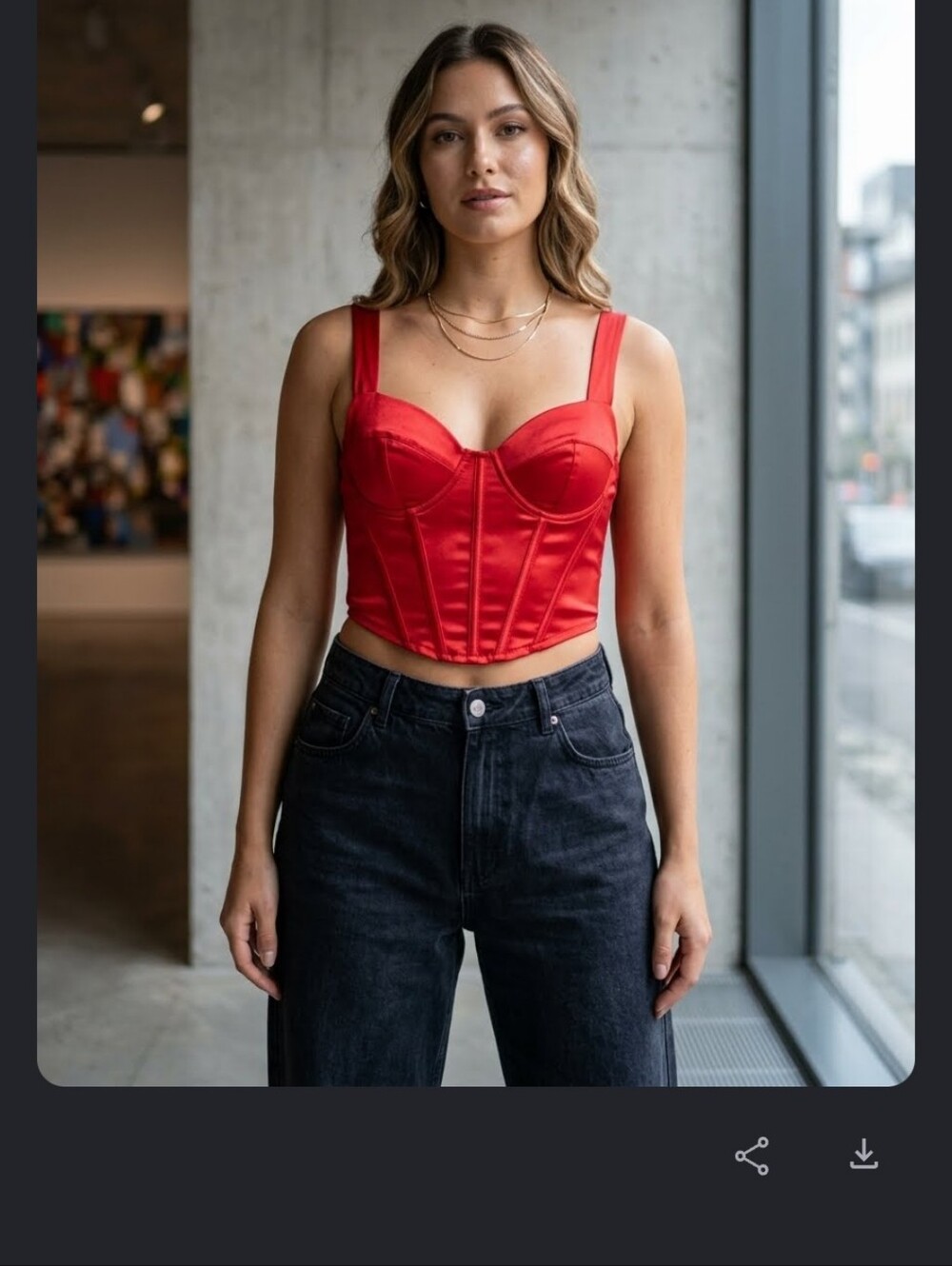 Forever 21 Shiny Red Satin Bra Top